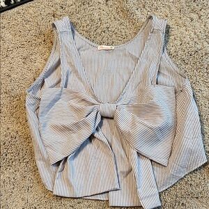 Maronite striped Blue Bow Top